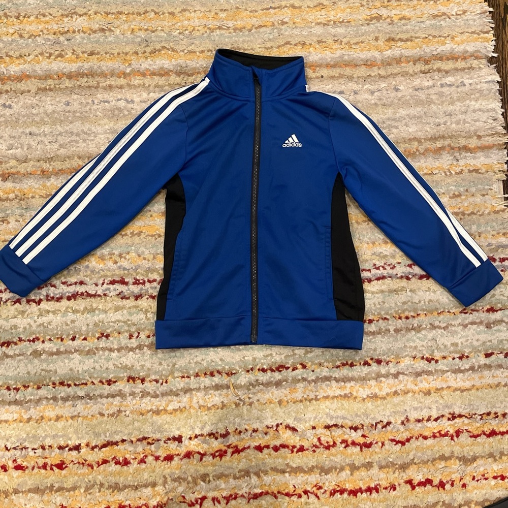 Adidas Kids Blue Rashguard with Black Panels